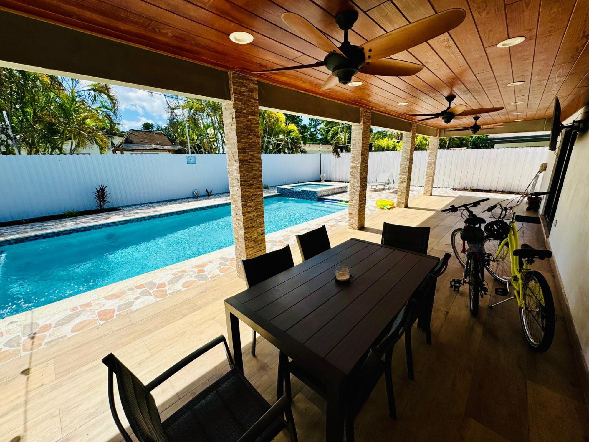 Villa Heated Pool Hot Tub Miami Extérieur photo